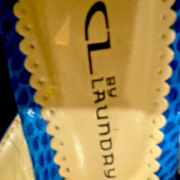 CL LAUNDRY TURQUOISE SANDALS, Size 8M, see pictures for some wear - Picture 3 of 4